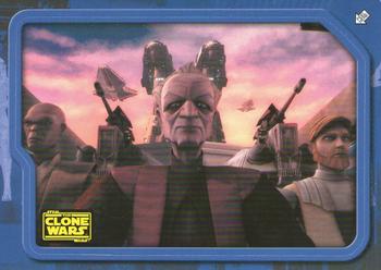 2008 Topps Star Wars The Clone Wars Stickers #90 Checklist (Palpatine, Mace and Obi-Wan) Front