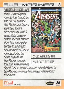 2014 Rittenhouse Marvel Universe #8 Sub-Mariner Back