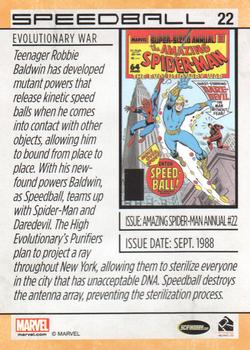 2014 Rittenhouse Marvel Universe #22 Speedball Back