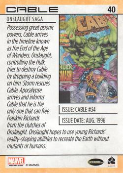 2014 Rittenhouse Marvel Universe #40 Cable Back