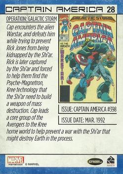 2014 Rittenhouse Marvel Universe - Sapphire #28 Captain America Back