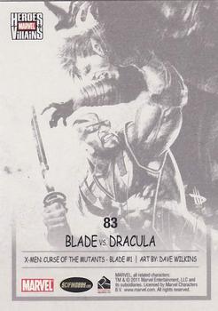 2014 Rittenhouse Marvel Universe - Heroes and Villains Expansion #83 Blade / Dracula Back