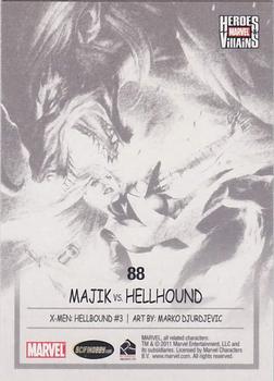 2014 Rittenhouse Marvel Universe - Heroes and Villains Expansion #88 Majik / Hellhound Back