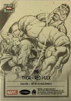2014 Rittenhouse Marvel Universe - Heroes and Villains Expansion #89 Thor / Red Hulk Back