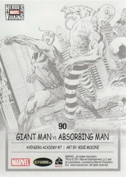 2014 Rittenhouse Marvel Universe - Heroes and Villains Expansion #90 Giant Man / Absorbing Man Back