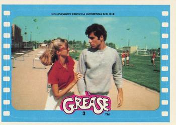 1978 Topps Grease - Stickers #3 Danny Zuko - A Track Star? Front