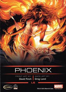 2013 Rittenhouse Legends of Marvel: Marvel Girl/Phoenix #L6 Jean Grey / Phoenix Back