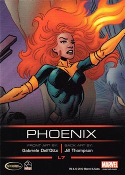 2013 Rittenhouse Legends of Marvel: Marvel Girl/Phoenix #L7 Jean Grey / Phoenix Back