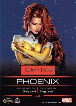 2013 Rittenhouse Legends of Marvel: Marvel Girl/Phoenix #L9 Jean Grey / Phoenix Back