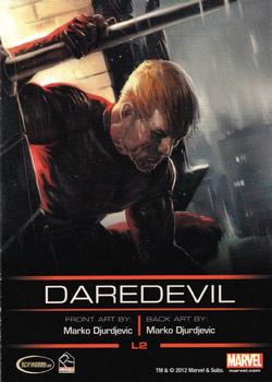 2013 Rittenhouse Legends of Marvel: Daredevil #L2 Daredevil Back