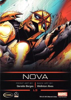 2013 Rittenhouse Legends of Marvel: Nova #L3 Nova Back