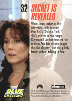 1994 SkyBox Blue Chips #32 Secret Is Revealed Back