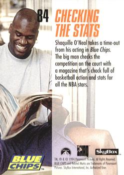 1994 SkyBox Blue Chips #84 Checking the Stats Back