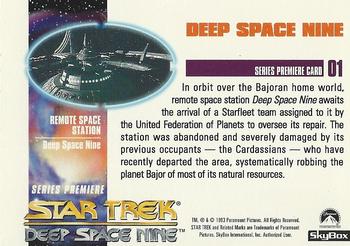 1993 SkyBox Star Trek: Deep Space Nine Premiere #01 Deep Space Nine Back