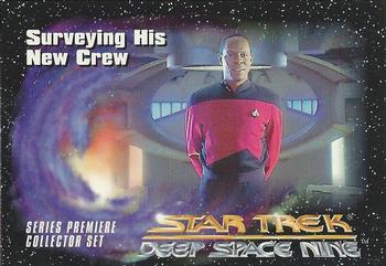 1993 SkyBox Star Trek: Deep Space Nine Premier #03 Surveying His New Crew Front