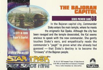 1993 SkyBox Star Trek: Deep Space Nine Premier #08 The Bajoran Capitol Back