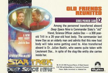 1993 SkyBox Star Trek: Deep Space Nine Premier #12 Old Friends Reunited Back