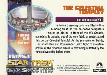 1993 SkyBox Star Trek: Deep Space Nine Premier #20 The Celestial Temple? Back