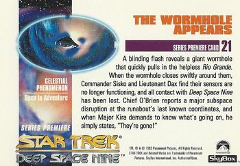 1993 SkyBox Star Trek: Deep Space Nine Premiere #21 The Wormhole Appears Back