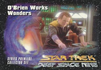 1993 SkyBox Star Trek: Deep Space Nine Premiere #28 O'Brien Works Wonders Front