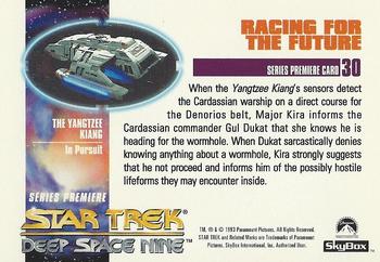 1993 SkyBox Star Trek: Deep Space Nine Premiere #30 Racing for the Future Back