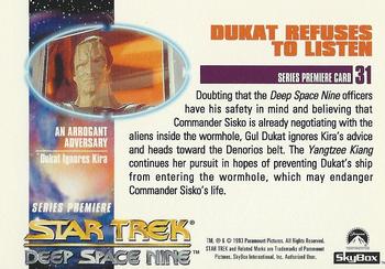 1993 SkyBox Star Trek: Deep Space Nine Premier #31 Dukat Refuses To Listen Back