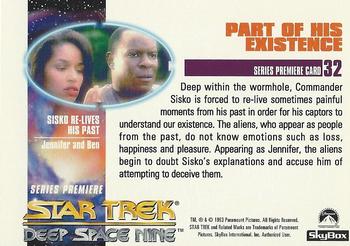 1993 SkyBox Star Trek: Deep Space Nine Premier #32 Part of His Existence Back
