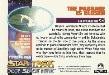 1993 SkyBox Star Trek: Deep Space Nine Premier #35 The Passage Is Closed Back