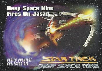 1993 SkyBox Star Trek: Deep Space Nine Premier #42 Deep Space Nine Fires on Jasad Front