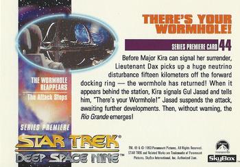 1993 SkyBox Star Trek: Deep Space Nine Premier #44 There's Your Wormhole! Back