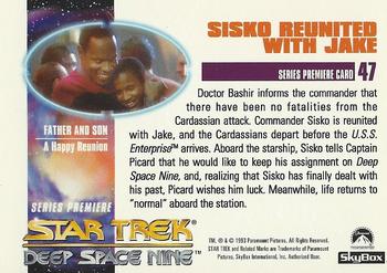 1993 SkyBox Star Trek: Deep Space Nine Premier #47 Sisko Reunited with Jake Back