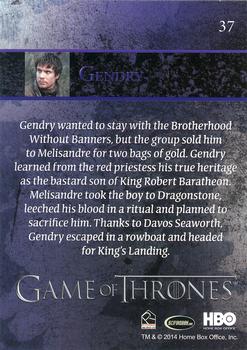 2014 Rittenhouse Game of Thrones Season 3 #37 Gendry Back