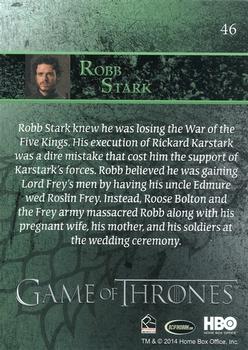 2014 Rittenhouse Game of Thrones Season 3 #46 Robb Stark Back