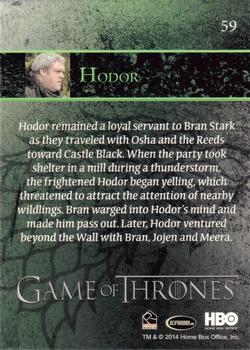 2014 Rittenhouse Game of Thrones Season 3 #59 Hodor Back