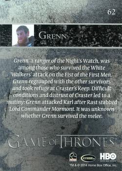 2014 Rittenhouse Game of Thrones Season 3 #62 Grenn Back