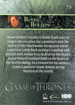 2014 Rittenhouse Game of Thrones Season 3 #73 Roose Bolton Back