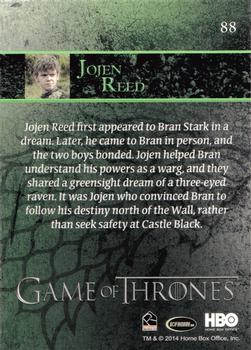 2014 Rittenhouse Game of Thrones Season 3 #88 Jojen Reed Back