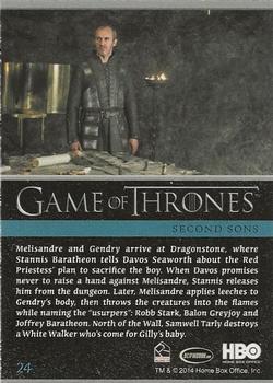 2014 Rittenhouse Game of Thrones Season 3 - Holofoil #24 Second Sons Back