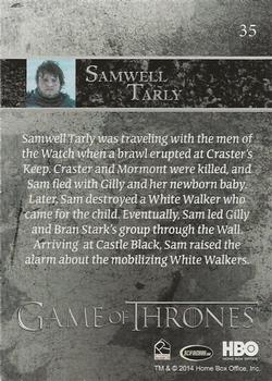 2014 Rittenhouse Game of Thrones Season 3 - Holofoil #35 Samwell Tarly Back