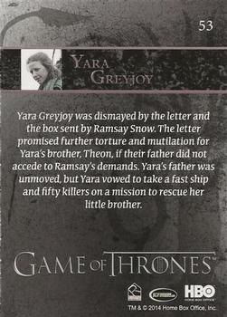 2014 Rittenhouse Game of Thrones Season 3 - Holofoil #53 Yara Greyjoy Back