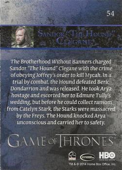 2014 Rittenhouse Game of Thrones Season 3 - Holofoil #54 Sandor 