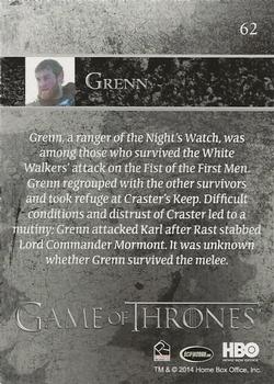 2014 Rittenhouse Game of Thrones Season 3 - Holofoil #62 Grenn Back