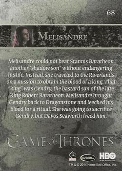 2014 Rittenhouse Game of Thrones Season 3 - Holofoil #68 Melisandre Back