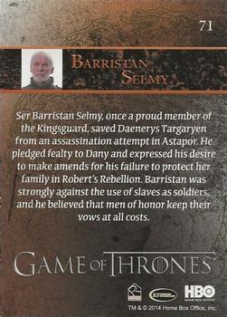 2014 Rittenhouse Game of Thrones Season 3 - Holofoil #71 Barristan Selmy Back