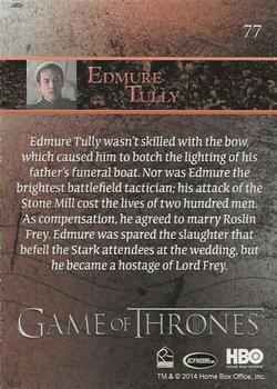 2014 Rittenhouse Game of Thrones Season 3 - Holofoil #77 Edmure Tully Back