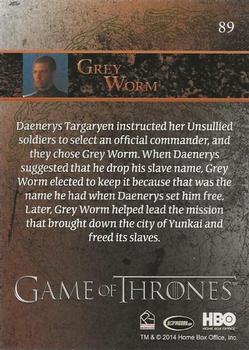 2014 Rittenhouse Game of Thrones Season 3 - Holofoil #89 Grey Worm Back