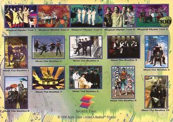 1996 Sports Time The Beatles #100 Checklist 5 Back