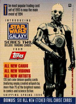 1994 Topps Star Wars Galaxy Series 2 - Promos #P3 Yoda Back