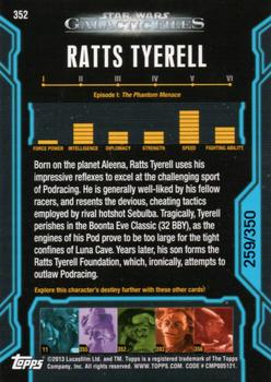 2013 Topps Star Wars: Galactic Files Series 2 - Blue #352 Ratts Tyerell Back