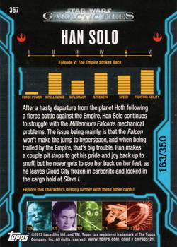 2013 Topps Star Wars: Galactic Files Series 2 - Blue #367 Han Solo Back